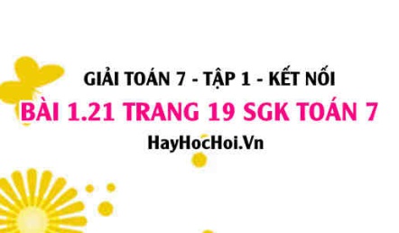 Giải bài 1.21 trang 19 Toán 7 Tập 1 SGK Kết nối tri thức